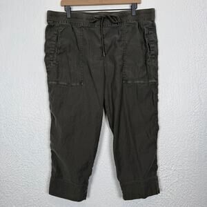 James Perse Surplus Utility Cropped Linen Blend Pant Size 4 XL